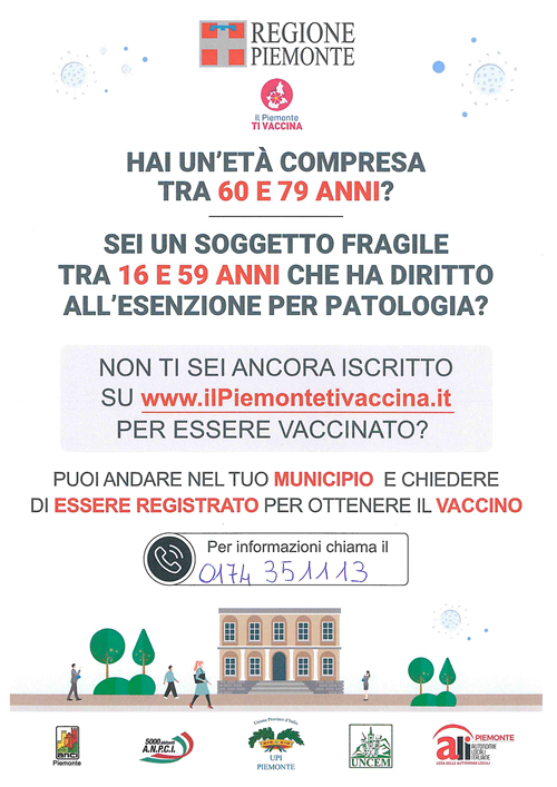 COVID19 - VACCINI - Il Piemonte ti vaccina